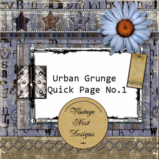 Urban Grunge Quick Page n°1 Quick Page Impression numérique Illustration de scrapbooking