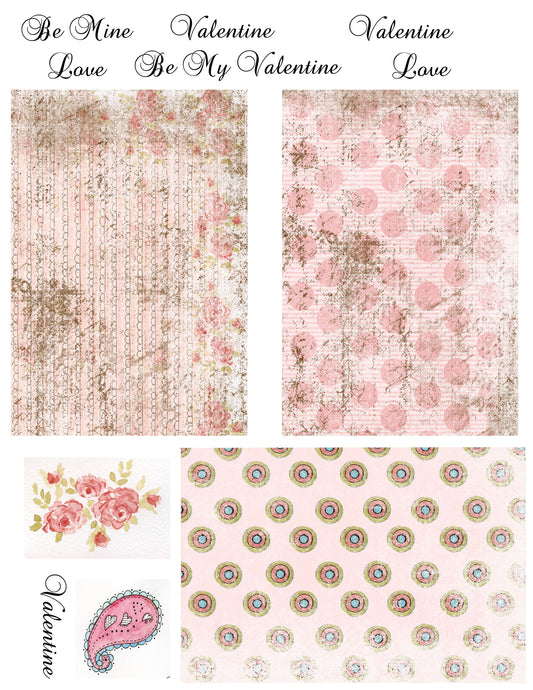 Valentine Sweets Kit Digital Scrapbooking Illustration