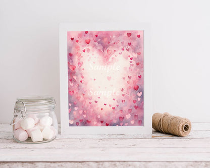 Valentinstag Papier-Set Nr. 2 Digitaldrucke Illustration Scrapbooking