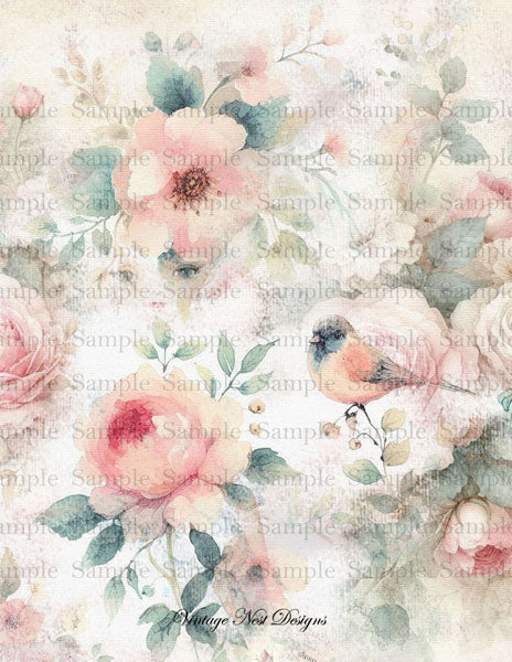 Victorian Beauty Paper Pack No.1 Digital Prints Illustration Scrapbooking