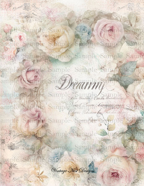 Victorian Beauty Paper Pack No.1 Digital Prints Illustration Scrapbooking