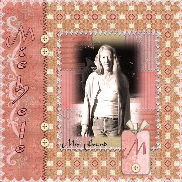 Vintage Rouge Schnellseite Nr.1 Digitaldruck Scrapbooking Illustration