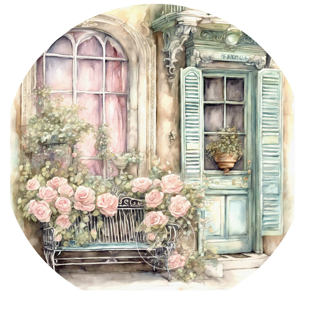 Digital Print Window Scene No.1 Illustration Instant Download