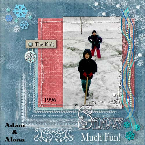 Digital Scrapbooking Winter Joy Kit Instant Download