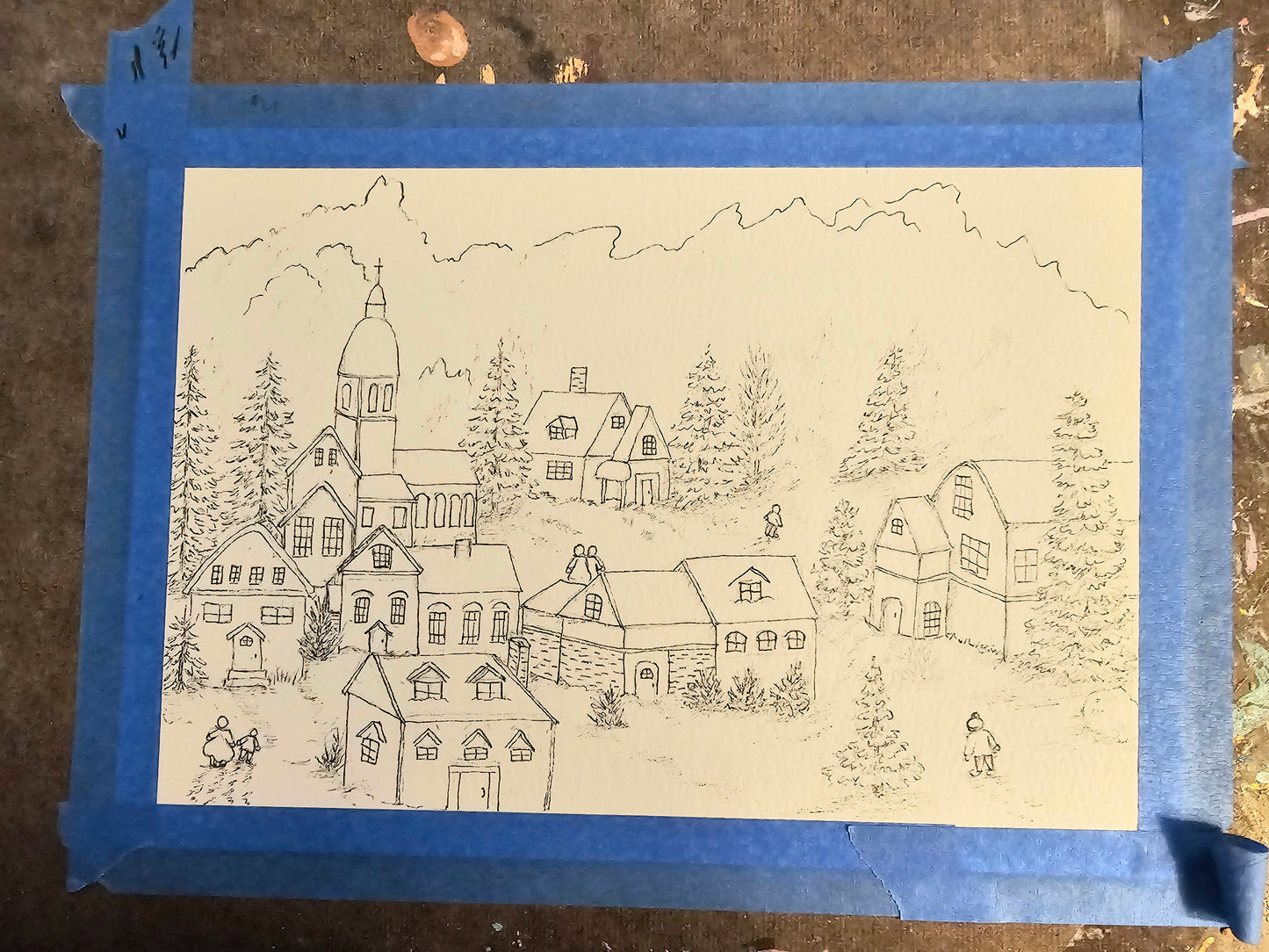 Winter Magic Watercolor Painting Original Art
