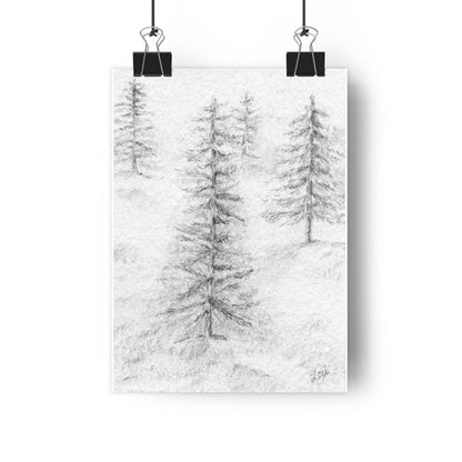 Digital Print Woodlands No.1 Pencil Drawing Instant Download