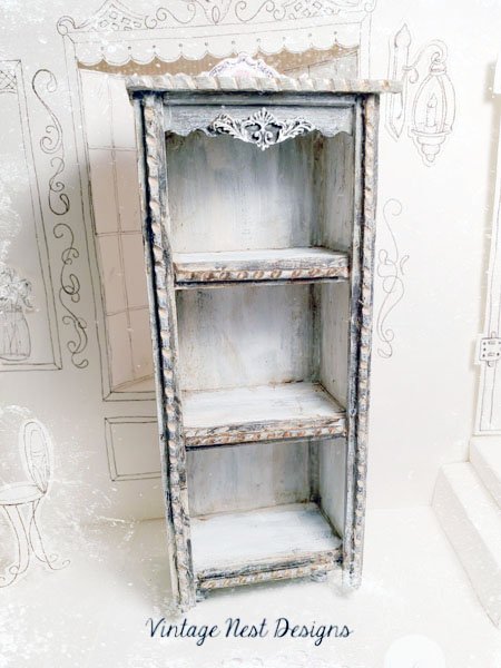 Old Heirloom Cabinet No.63 Dollhouse Miniature Handmade image 0