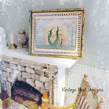 Dancing Witches No.1:1 Dollhouse Miniature Handmade image 3
