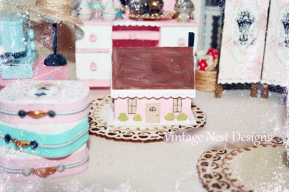 Shabby Pink House No.4 Handmade Miniature image 7