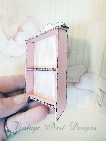 Cabinet Shelf No.93 Dollhouse Miniature Handmade image 1
