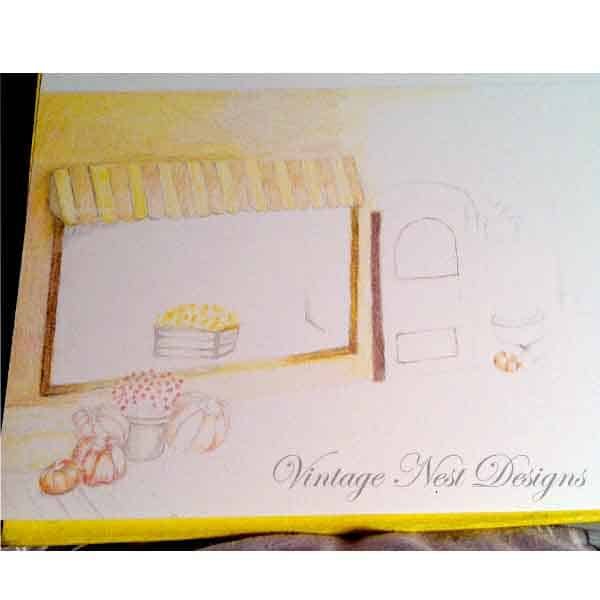Fall Flower Shop No.1 Digital Print Watercolor Painting image 2