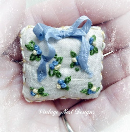Pillow No.4 Dollhouse Miniature Handmade image 3