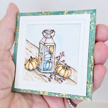Fall Lantern Pumpkin Scene No.2:1 Dollhouse Miniature image 3