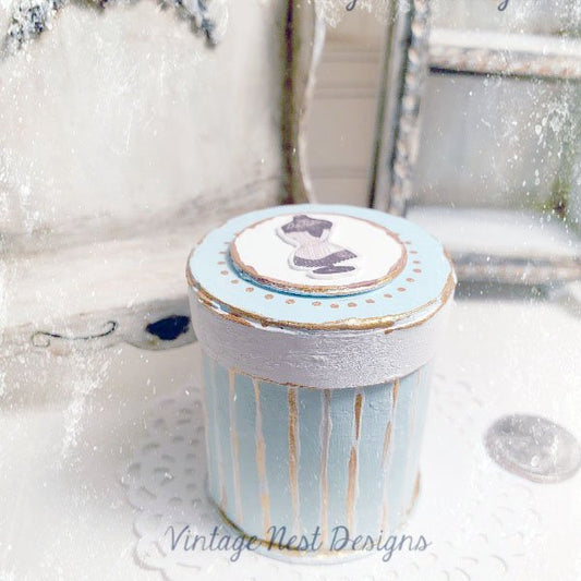 Hat Band Box No.70 Dollhouse Miniature Handmade image 0