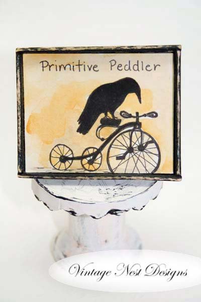 Primitive Peddler No.1 Dollhouse Miniature Handmade image 0