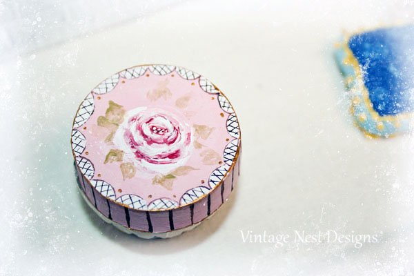 Hat Band Box No.35 Dollhouse Miniature Handmade image 2