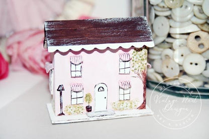 Pink House No.1 Handmade Miniature image 2
