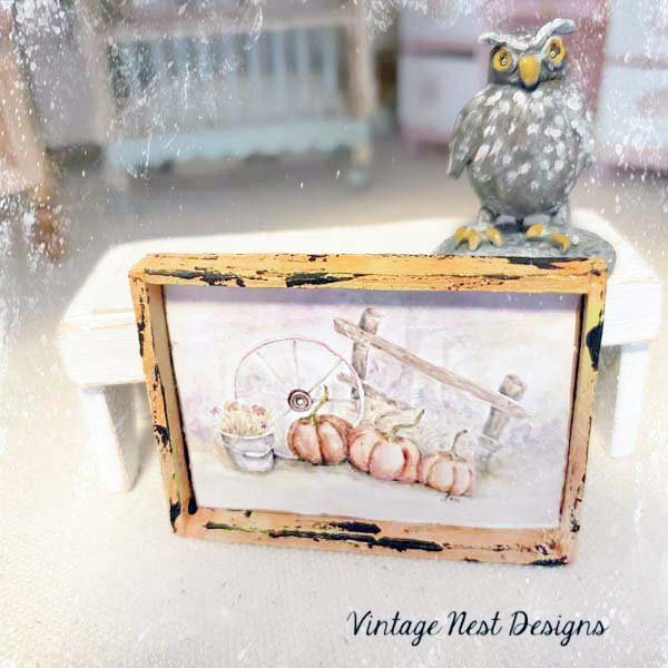 Pumpkin Patch No.3:1 Dollhouse Miniature Handmade image 0
