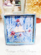 Two Tweets No.1:1 Dollhouse Miniature Handmade Wooden Framed Art image 0