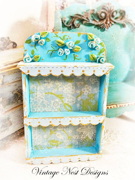 Cabinet Shelf No.111 Dollhouse Miniature Handmade Wooden image 1
