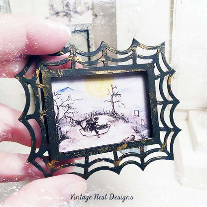 The Witch in the Boat No.1:1 Dollhouse Miniature Handmade image 2