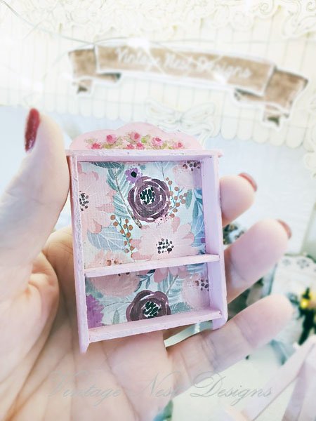 Cabinet Shelf No.26 Dollhouse Miniature Handmade Wooden image 4