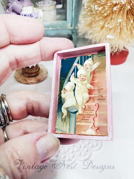 Christmas Snow Babies No.1:1 Dollhouse Miniature Handmade image 1