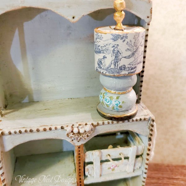 Wooden Lamp No.1 Dollhouse Miniature Handmade image 1