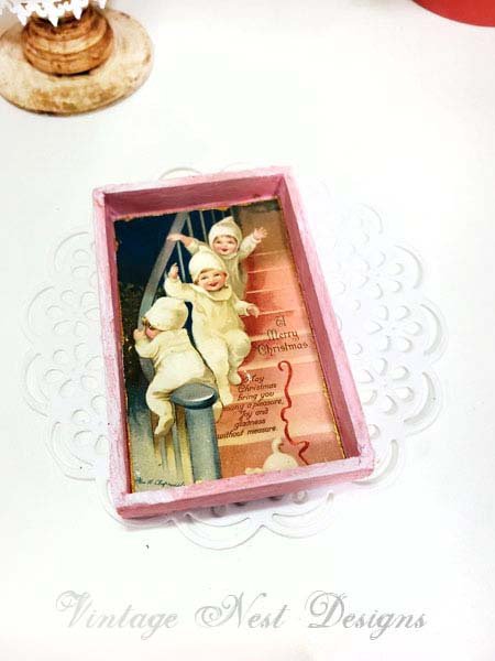 Christmas Snow Babies No.1:1 Dollhouse Miniature Handmade image 2