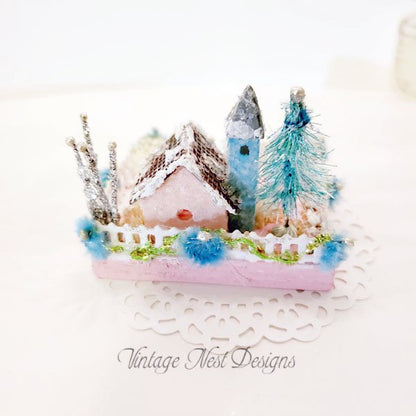 Putz Christmas House No.3:1 Handmade Miniature image 8