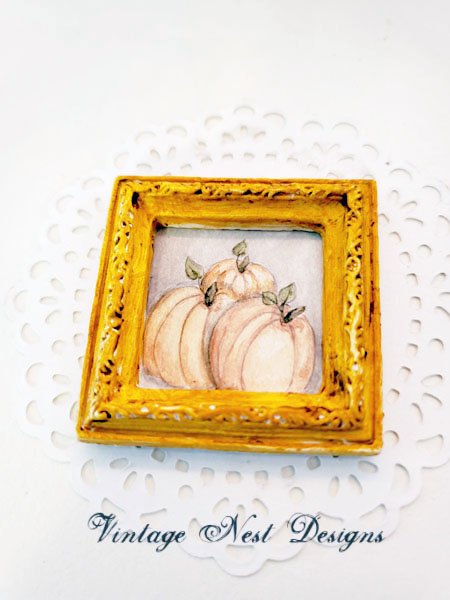 Pumpkins No.1:2 Dollhouse Miniature Handmade image 2