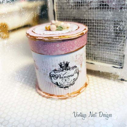 Hat Band Box No.91 Dollhouse Miniature Handmade image 6