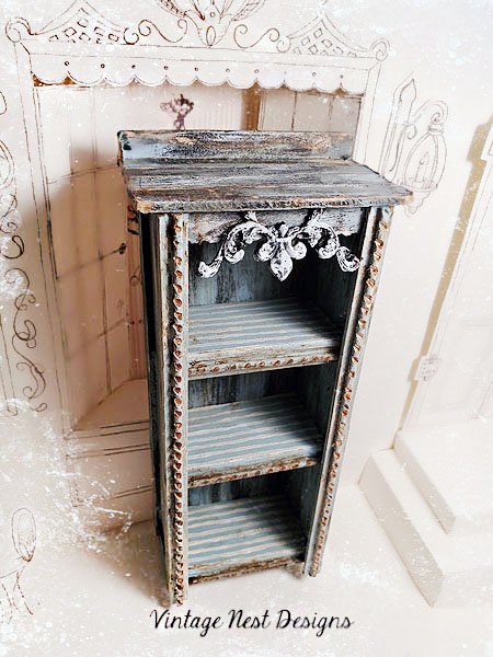 Old Heirloom Cabinet No.62 Dollhouse Miniature Handmade image 4