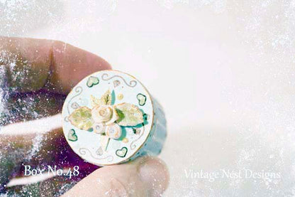 Hat Band Box Blue No.48 Dollhouse Miniature Handmade image 8