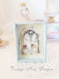 Two Owls in a Window No.1:1 Dollhouse Miniature Handmade Wooden Framed Art image 0