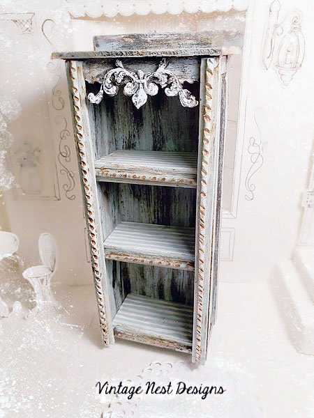Old Heirloom Cabinet No.62 Dollhouse Miniature Handmade image 10
