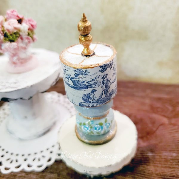 Wooden Lamp No.1 Dollhouse Miniature Handmade image 2
