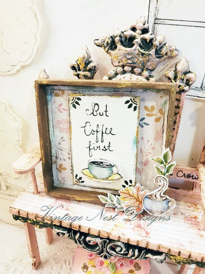 But Coffee First No.1 Dollhouse Miniature Handmade image 0