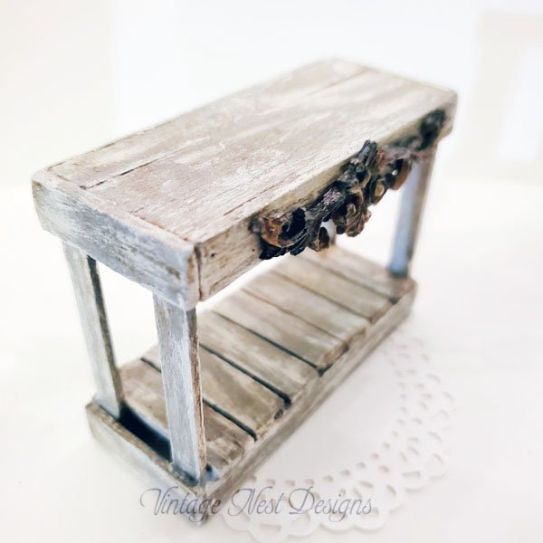 Side Table No.1 Dollhouse Miniature Handmade image 1