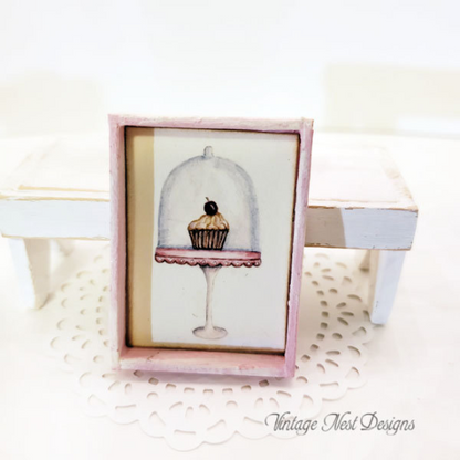 Cupcake Pedestal No.1:1 Dollhouse Miniature Handmade image 0