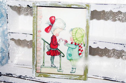 Love to You Christmas Children No.1:1 Dollhouse Miniature Handmade image 2