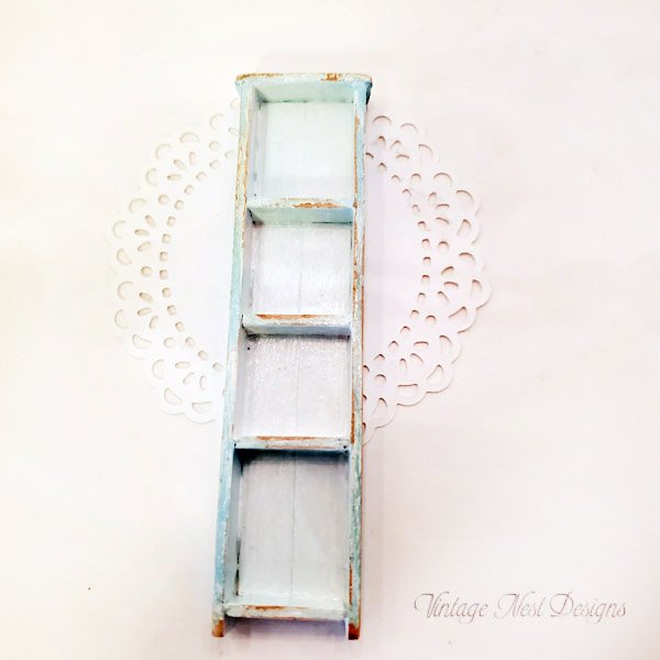 Blue Shelf No.84 Dollhouse Miniature Handmade image 1