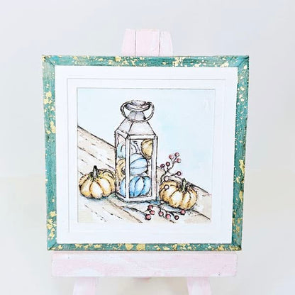 Fall Lantern Pumpkin Scene No.2:1 Dollhouse Miniature image 0