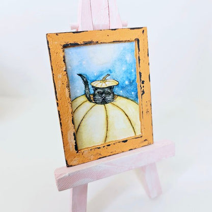 Pumpkins Kitty No.1:1 Dollouse Miniature image 1