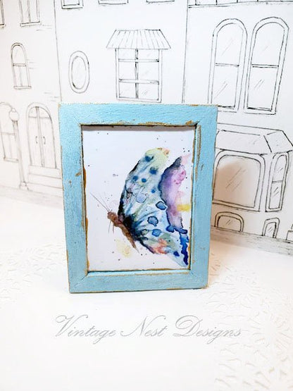 Butterfly No.1:1 Dollhouse Miniature Handmade Wooden Framed Art image 5
