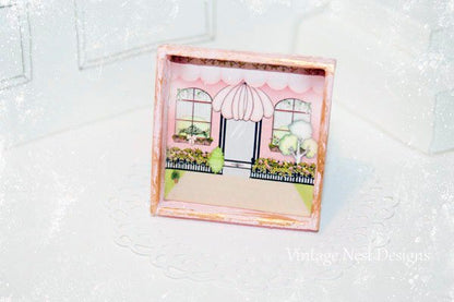 Store Front No.6:2 Dollhouse Miniature Handmade Wooden Framed Art image 0