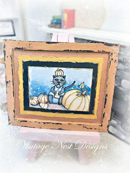 Candy Corn Kitty No.1:4 Dollhouse Miniature image 3