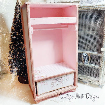 Amoire Wardrobe No.1 Dollhouse Miniature Handmade image 9
