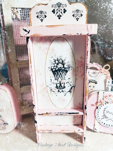 Cabinet Shelf No.60 Dollhouse Miniature Handmade image 1