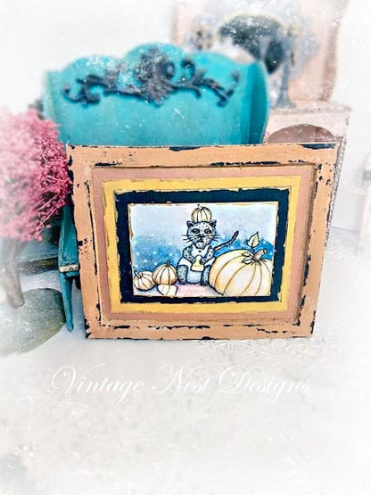 Candy Corn Kitty No.1:4 Dollhouse Miniature image 0